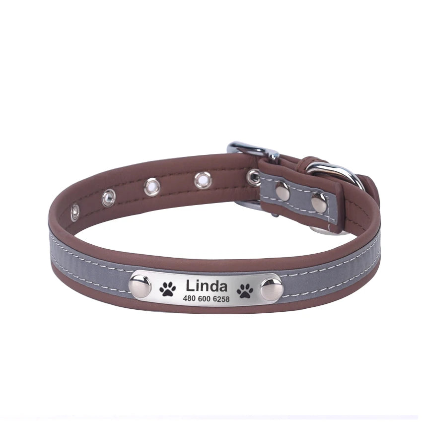 Reflective Personalized dog collar