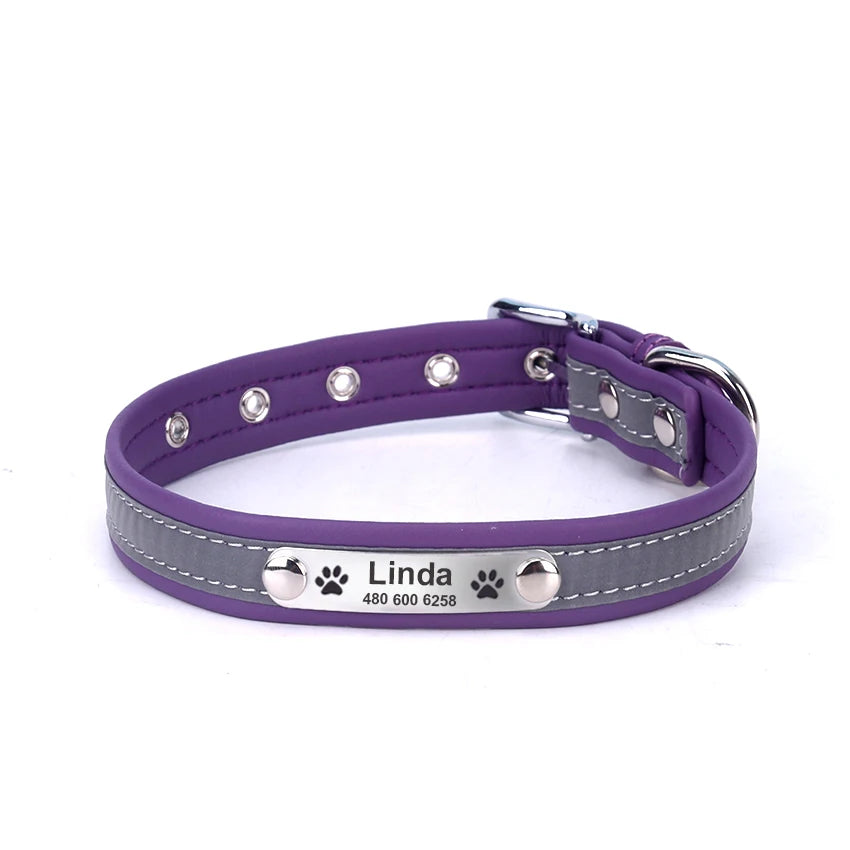 Reflective Personalized dog collar