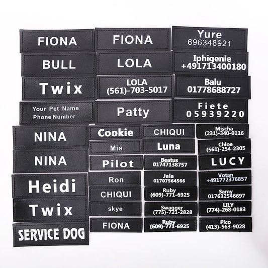 Personalized Pet Harness Collar Label