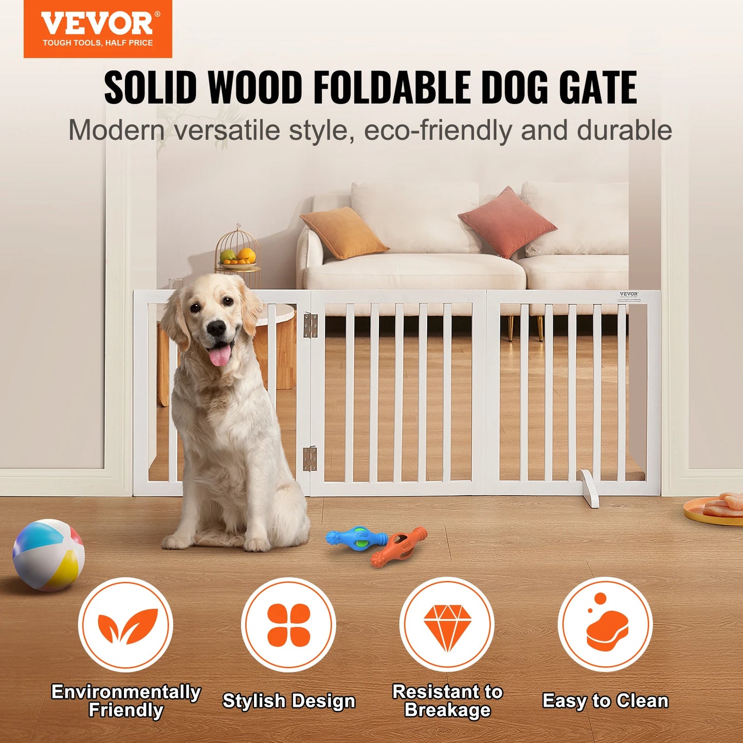 VEVOR Free Standing Dog Gate