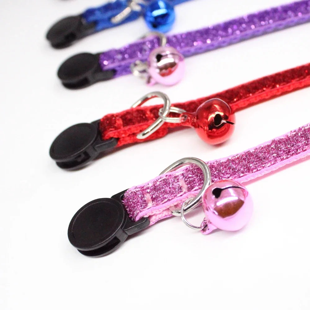 Nylon Cat Collar Personalized Pet Collars  Tag With Bell Adjustable Buckle Dog Collar Puppy Supplies Small Chihuahua