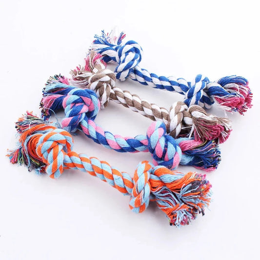 Puppy chew toy cotton knot rope