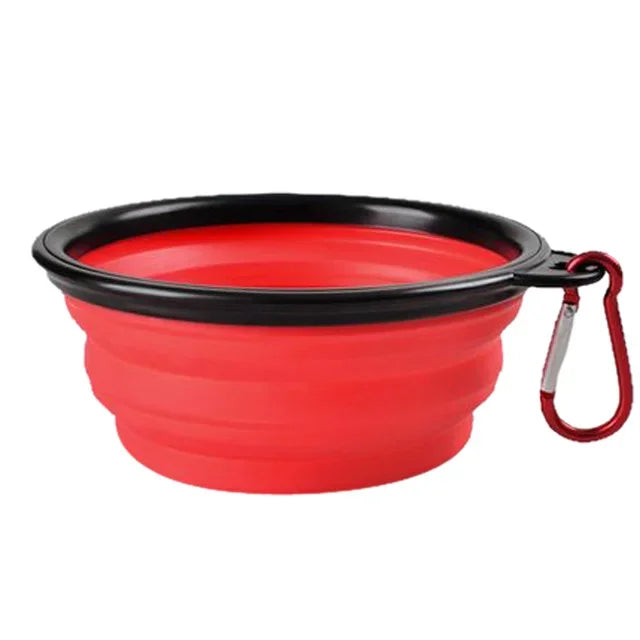Collapsible Pet Silicone Dog Food Water Bowl
