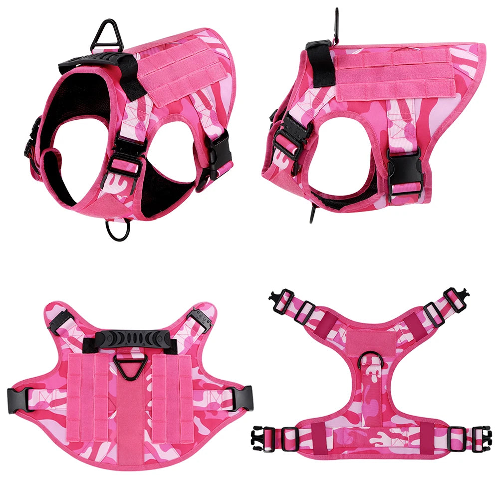 Pink Camouflage Dog Harness