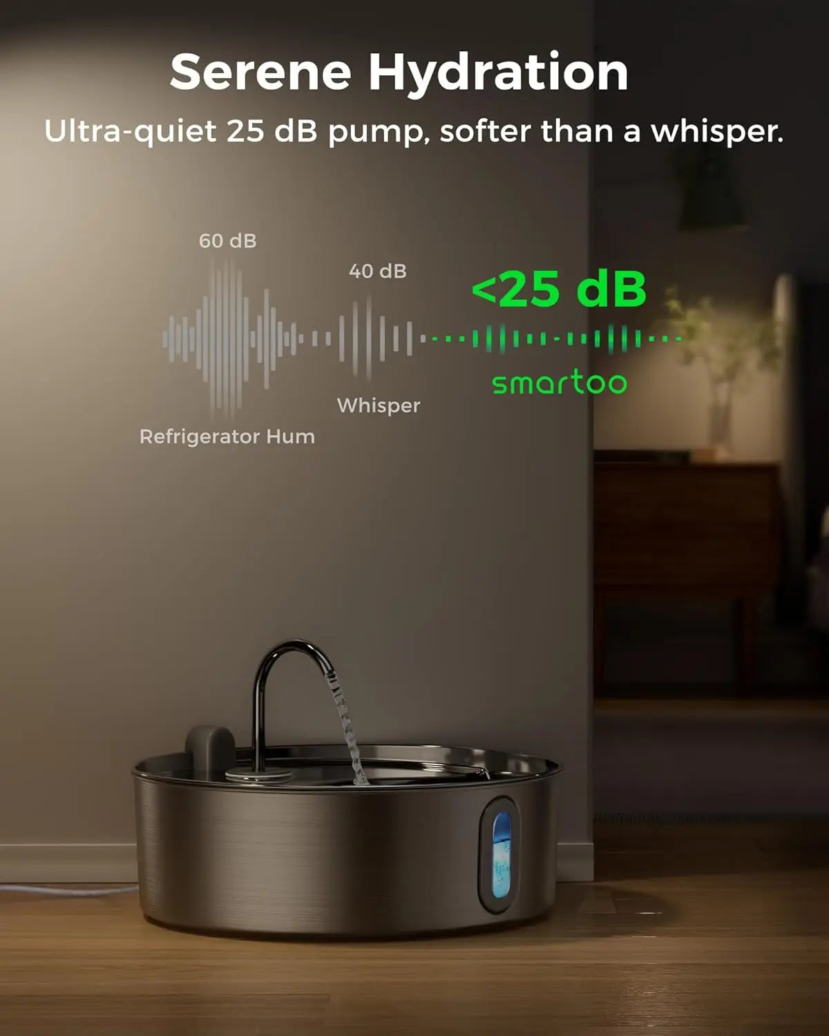 Dog Water Fountain for Large Dogs 7L/236oz Stainless Steel Dog Water Bowl Dispenser Automatic Pet Water Fountain