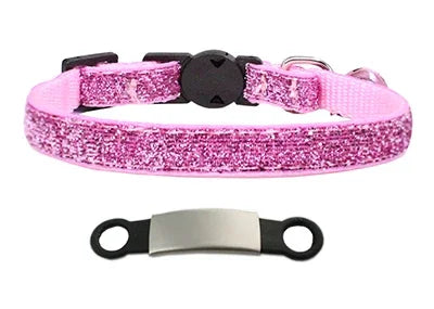 Nylon Cat Collar Personalized Pet Collars  Tag With Bell Adjustable Buckle Dog Collar Puppy Supplies Small Chihuahua