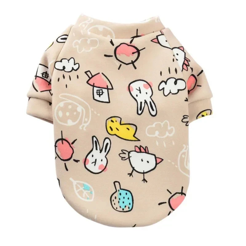 Animal Print Small Dog Hoodie