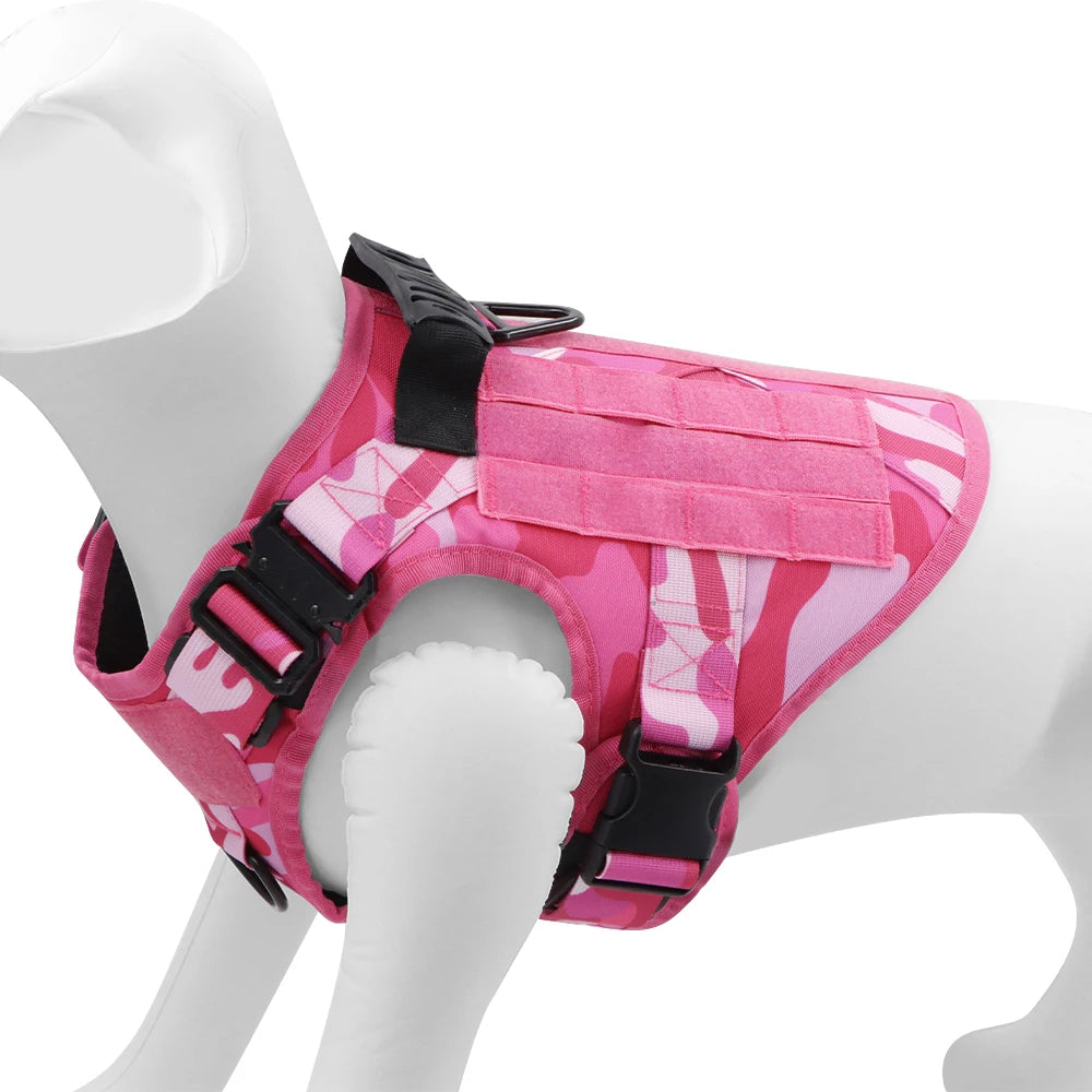 Pink Camouflage Dog Harness