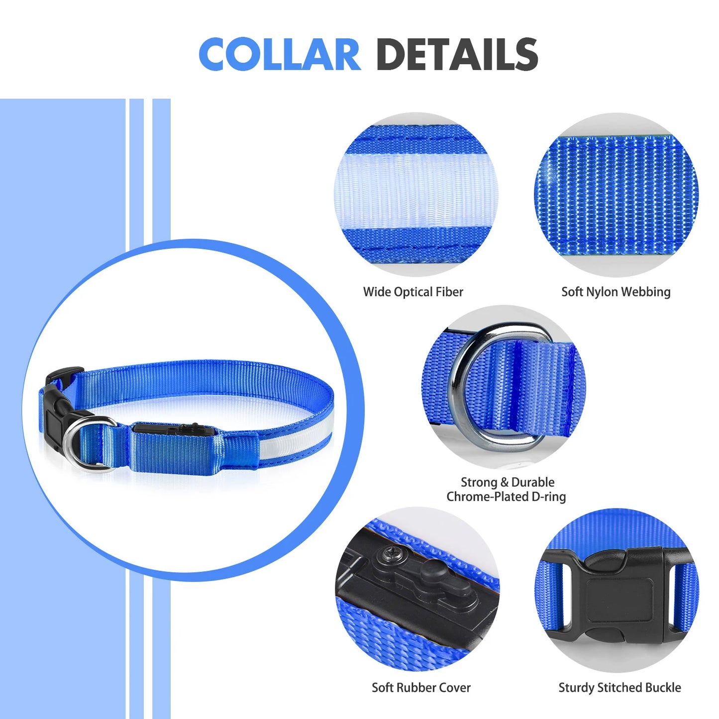 Luminous Dog Collar Waterpoof