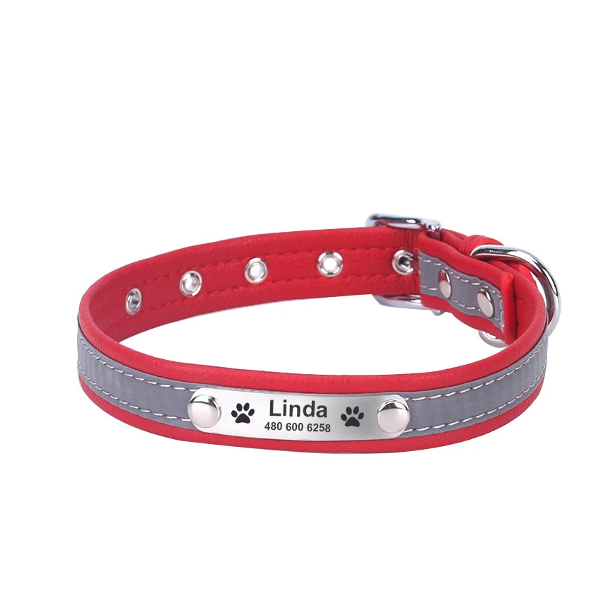 Reflective Personalized dog collar