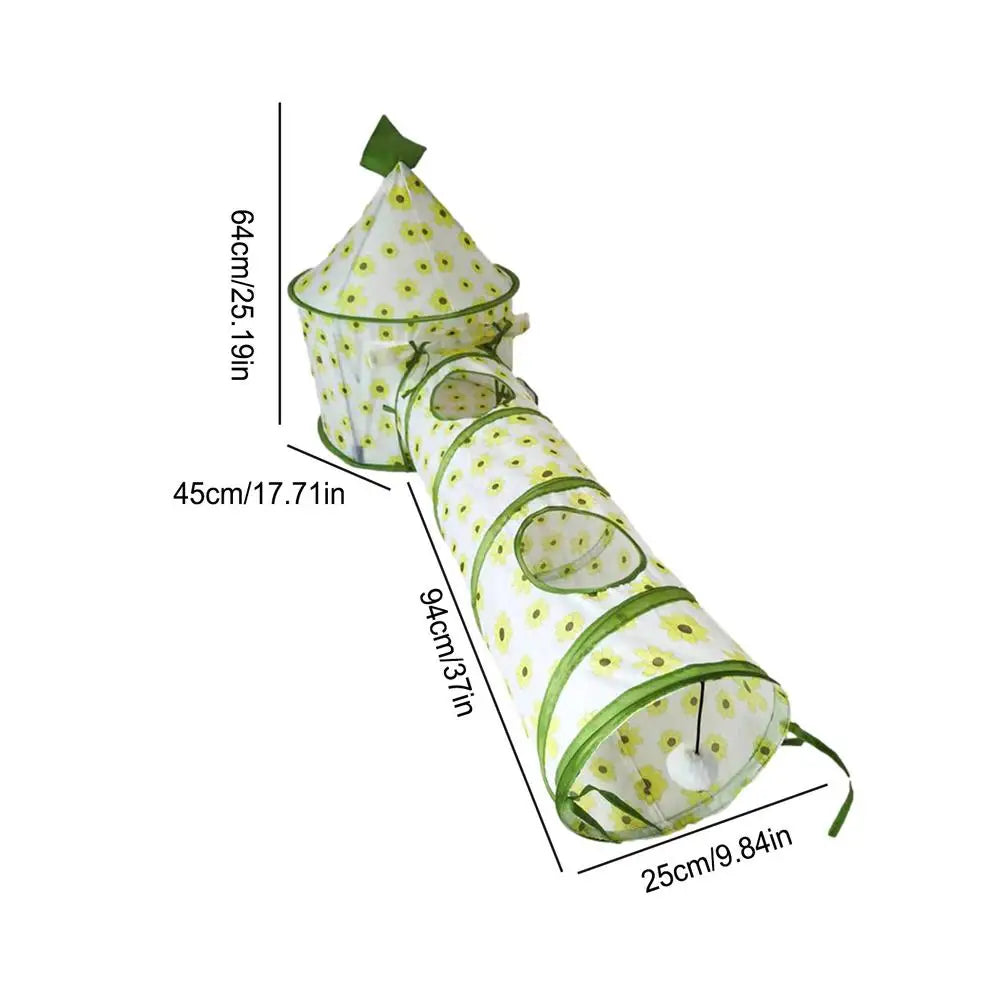 Cat play tunnel interactive toy Cats Scratching Running Toy Foldable Breathable Drill Barrel Indoor Pet cat passage amusing toys