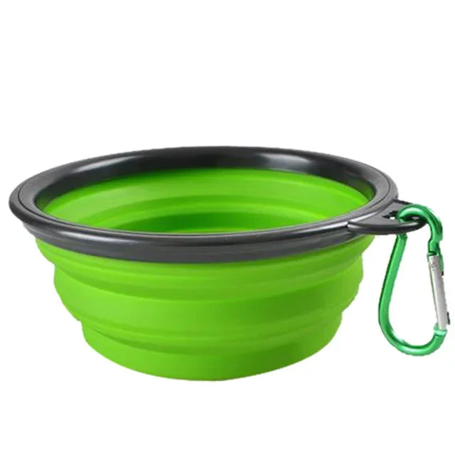 Collapsible Pet Silicone Dog Food Water Bowl