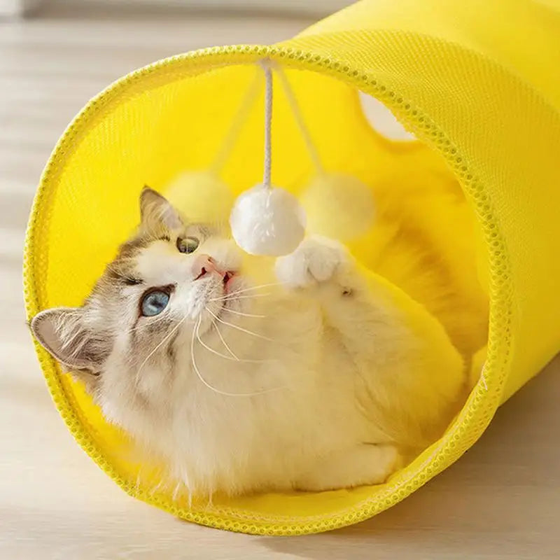 Cat play tunnel interactive toy Cats Scratching Running Toy Foldable Breathable Drill Barrel Indoor Pet cat passage amusing toys