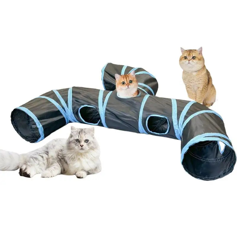 Cat play tunnel interactive toy Cats Scratching Running Toy Foldable Breathable Drill Barrel Indoor Pet cat passage amusing toys