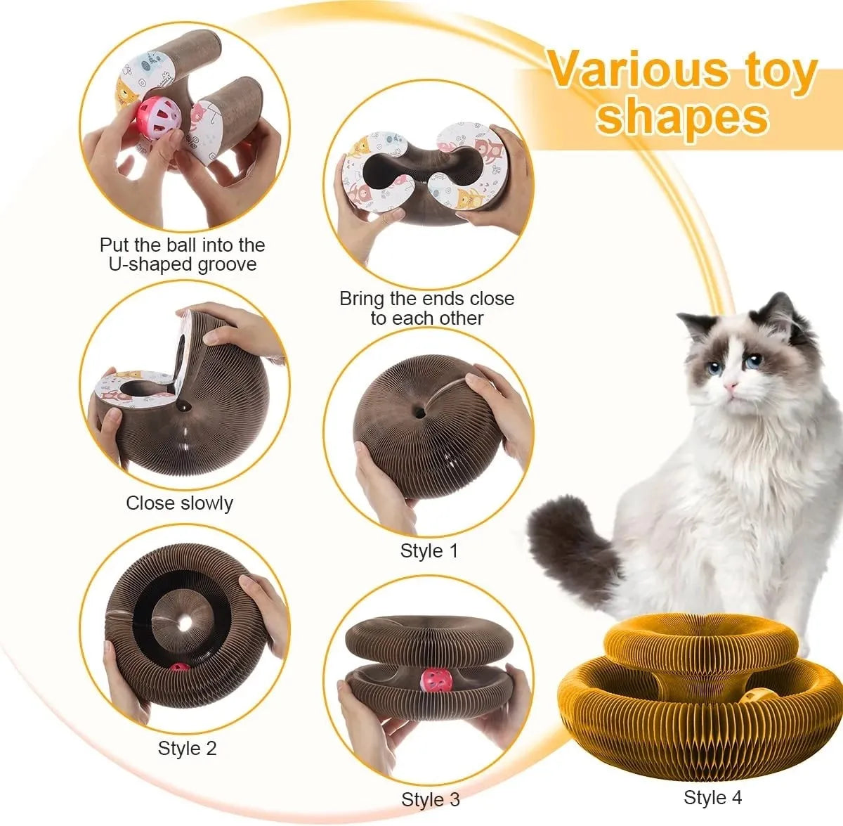 Foldable Magic Organ Cat Scratcher