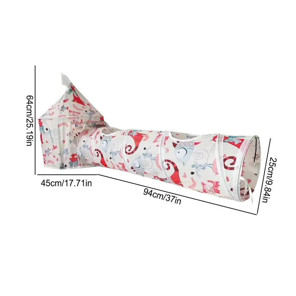 Cat play tunnel interactive toy Cats Scratching Running Toy Foldable Breathable Drill Barrel Indoor Pet cat passage amusing toys
