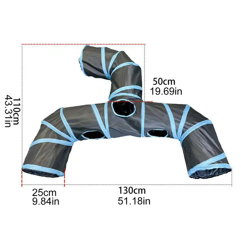Cat play tunnel interactive toy Cats Scratching Running Toy Foldable Breathable Drill Barrel Indoor Pet cat passage amusing toys