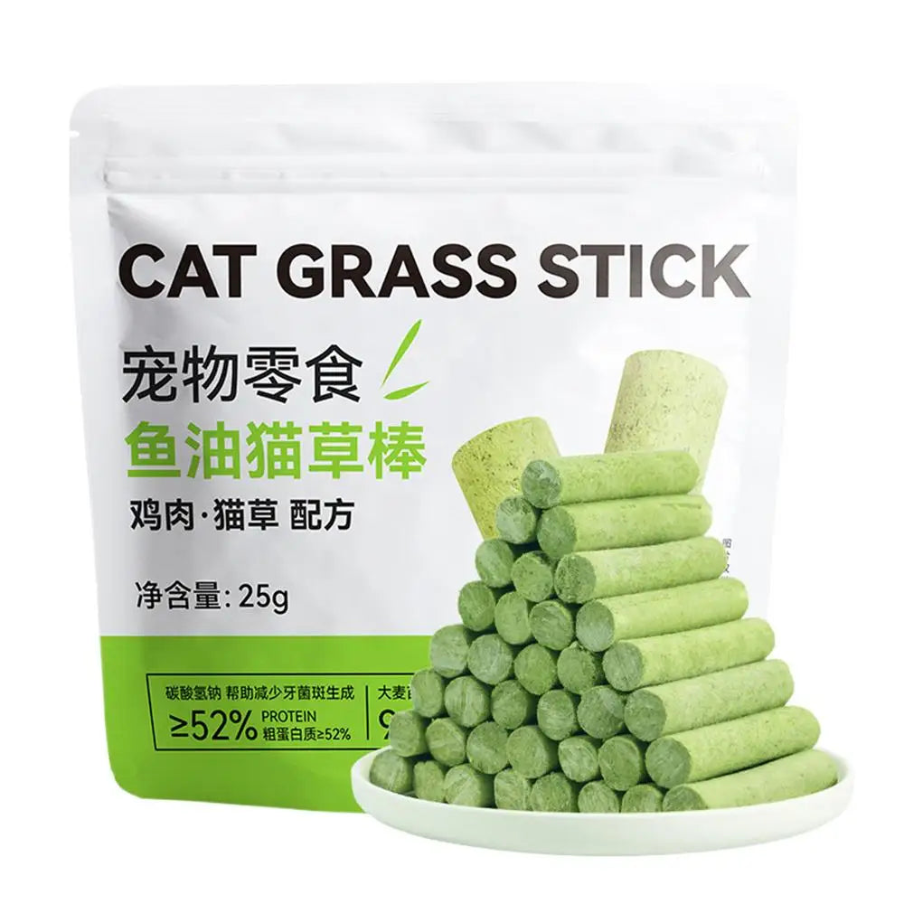 Cat Chew Toy for Teeth Cleaning Outdoor Cat Grass Snack
