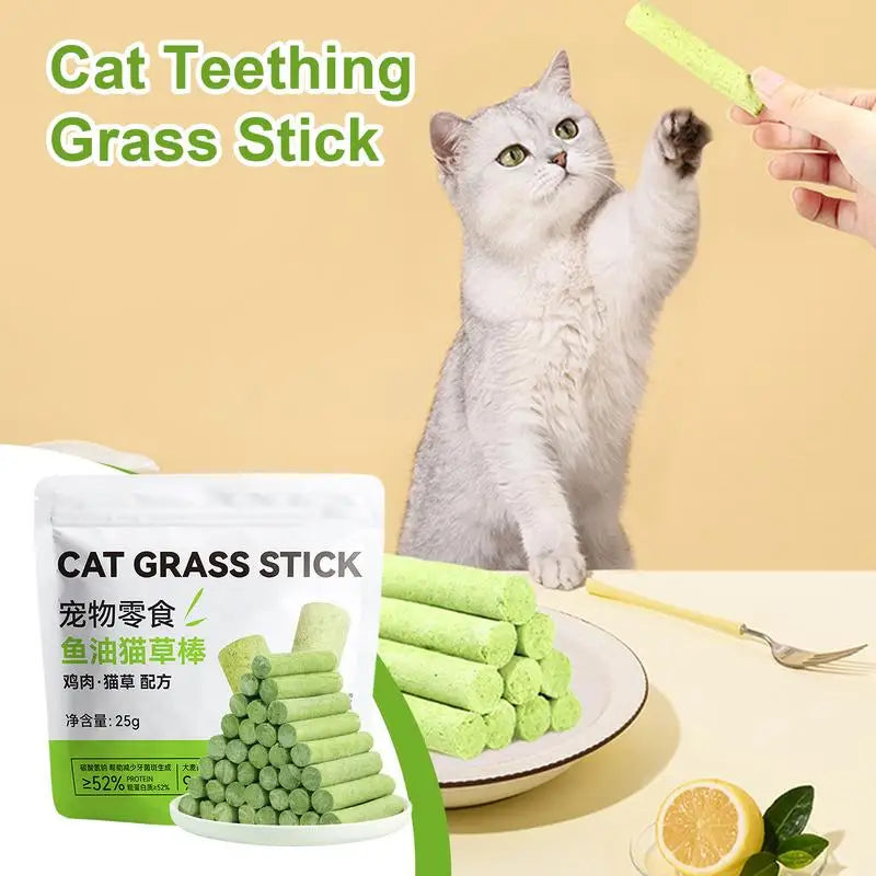 Cat Chew Toy for Teeth Cleaning Outdoor Cat Grass Snack