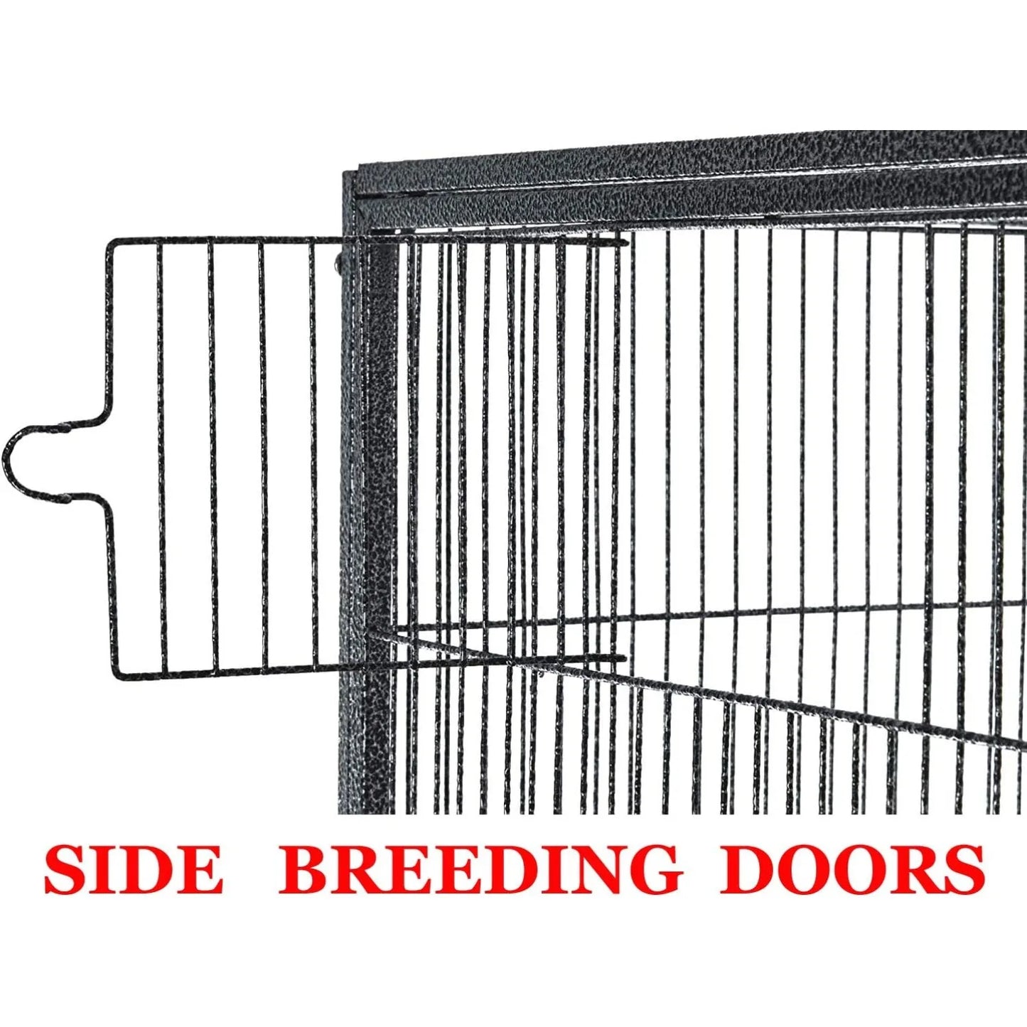 Double Stacker Breeding Flight Bird Wrought Iron Double Parrot Bird Separate Breeder Cages Side Nesting Box Doors Easy to Clean