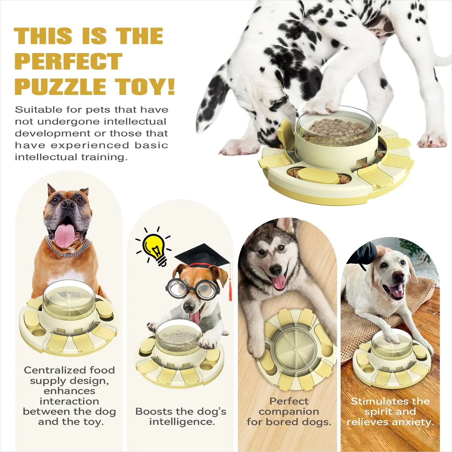 KADTC Dog Puzzle Toys w/Button