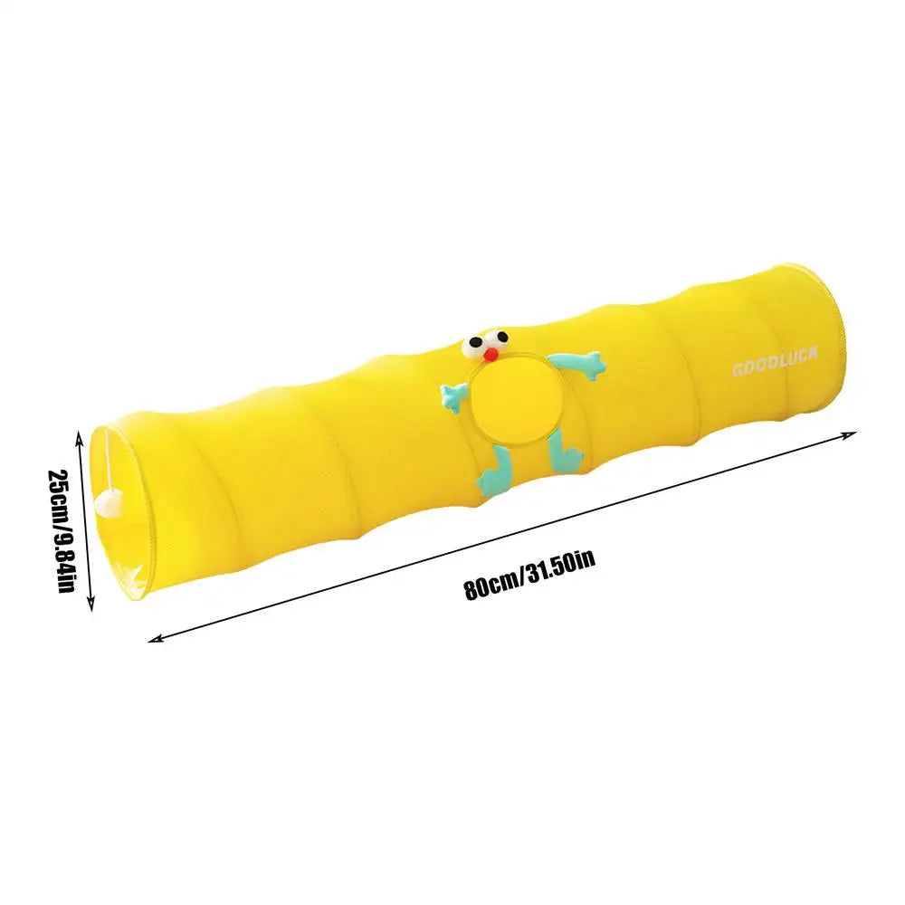Cat play tunnel interactive toy Cats Scratching Running Toy Foldable Breathable Drill Barrel Indoor Pet cat passage amusing toys