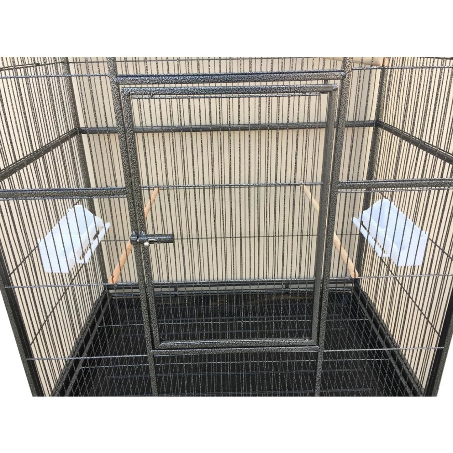 Double Stacker Breeding Flight Bird Wrought Iron Double Parrot Bird Separate Breeder Cages Side Nesting Box Doors Easy to Clean