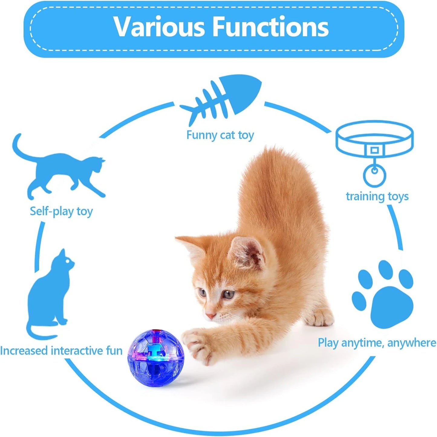 Glowing Motion Activated Cat Balls