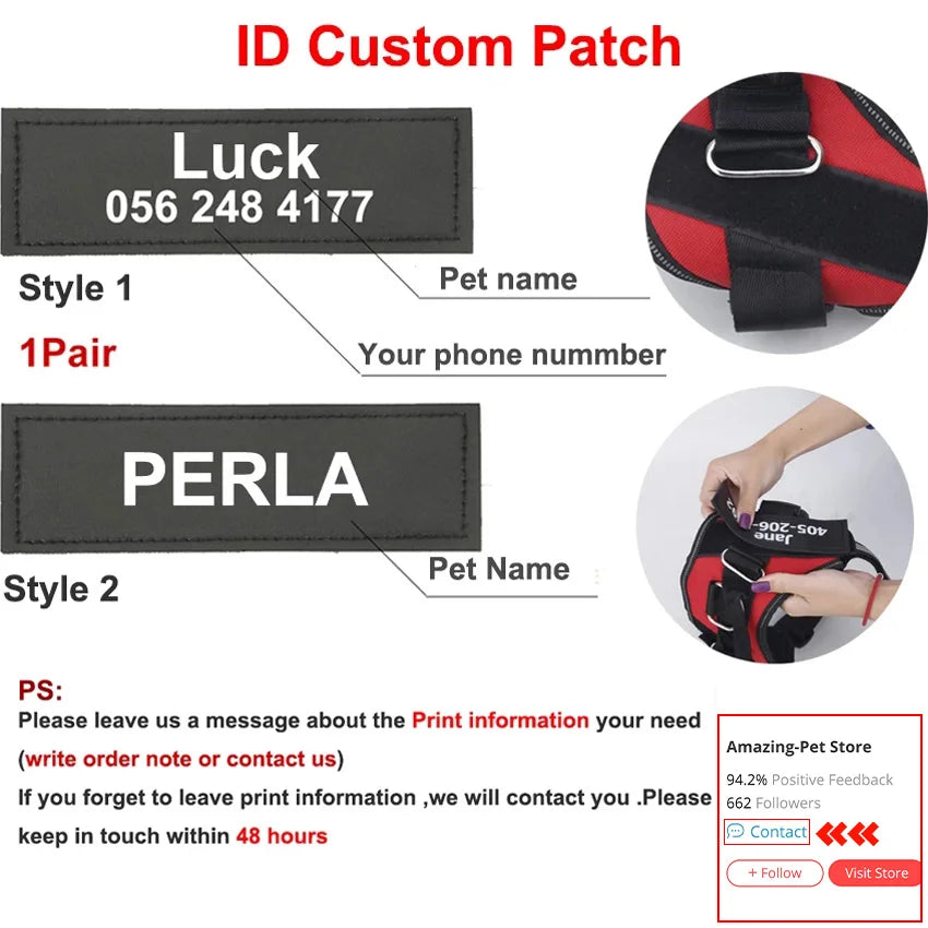 Personalized pet harness