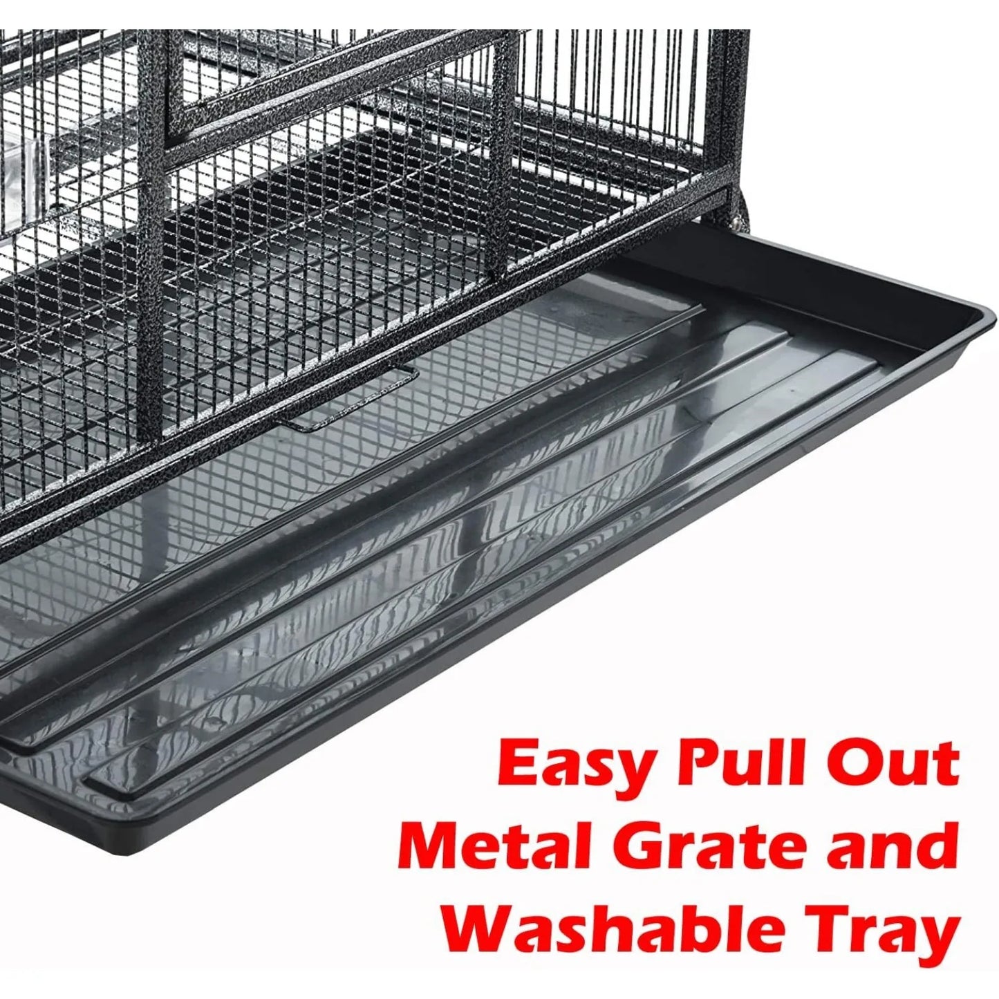 Double Stacker Breeding Flight Bird Wrought Iron Double Parrot Bird Separate Breeder Cages Side Nesting Box Doors Easy to Clean
