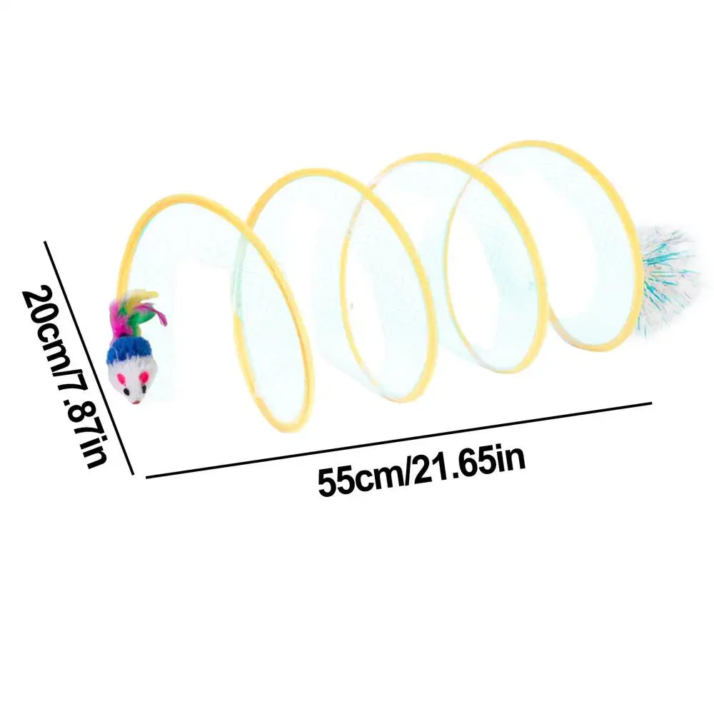 Cat play tunnel interactive toy Cats Scratching Running Toy Foldable Breathable Drill Barrel Indoor Pet cat passage amusing toys