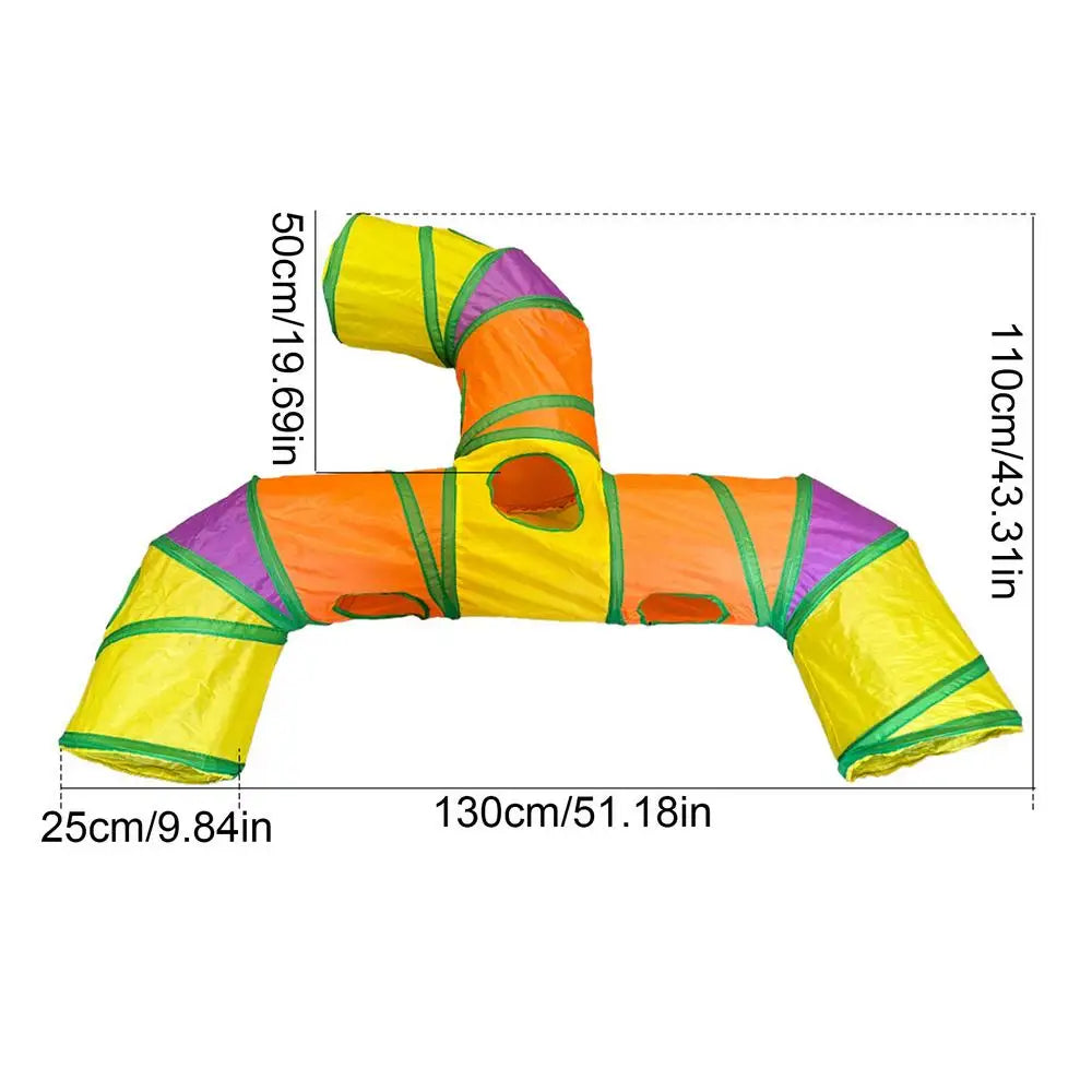 Cat play tunnel interactive toy Cats Scratching Running Toy Foldable Breathable Drill Barrel Indoor Pet cat passage amusing toys